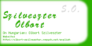 szilveszter olbort business card